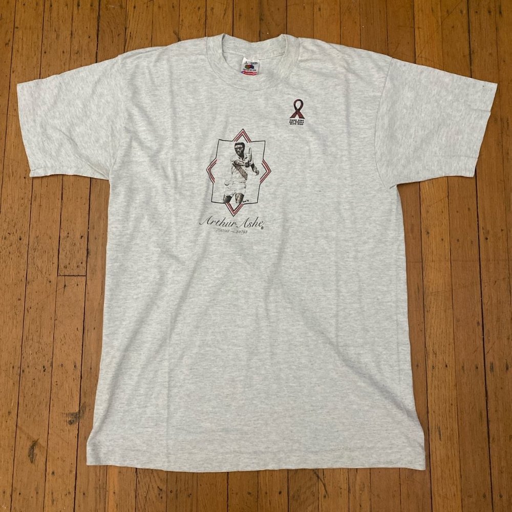 Vintage 1993 Arthur Ashe Fight AIDS T-Shirt